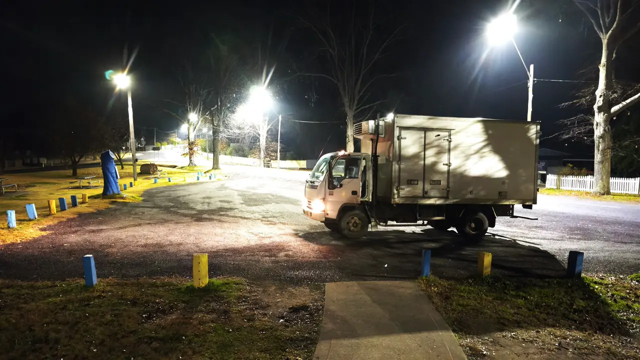Riverside Butchery licensed refrigerated truck for carcass return from Stanthorpe to Coraki